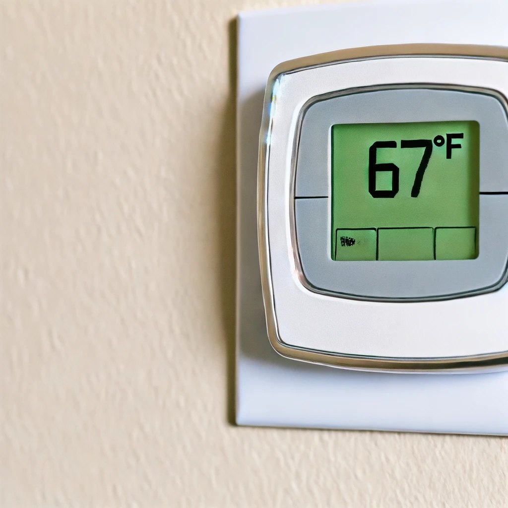 thermostat showing a reading in the room 