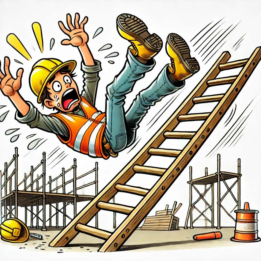 Ladder Statistics, ladder falls, construction worker