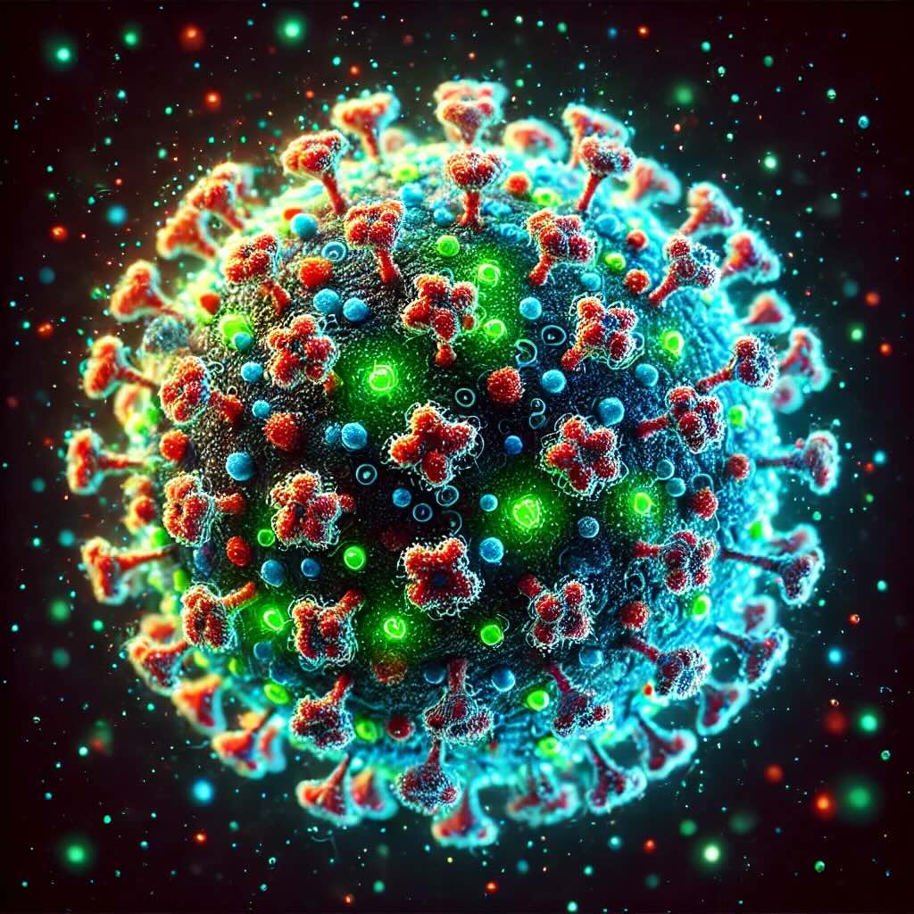 measles virus fluorescent image